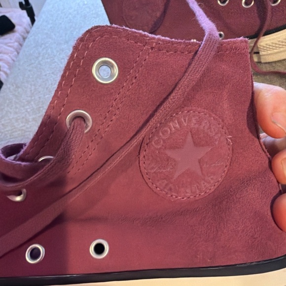 Converse Women's Maroon High-Top Sneakers - Picture 3 of 6